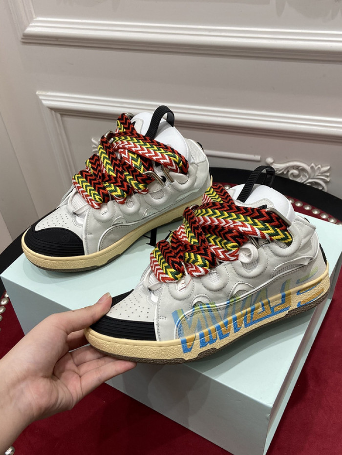 lanv1n leather curb sneakers